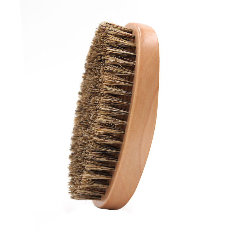 Bamboo Hair Brush - Natural Boar Bristle Beard Brush for