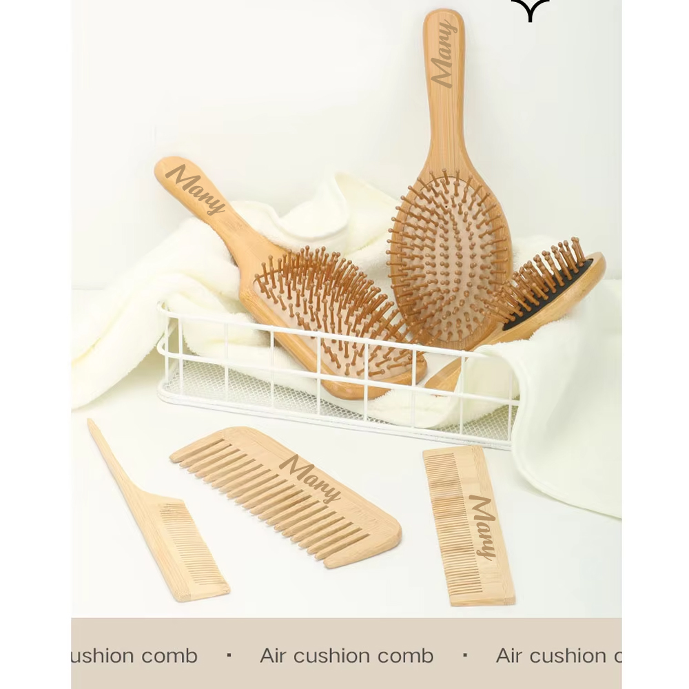 Personalize Custom Wood Air Cu - Bamboo Hair Brush recension och pris