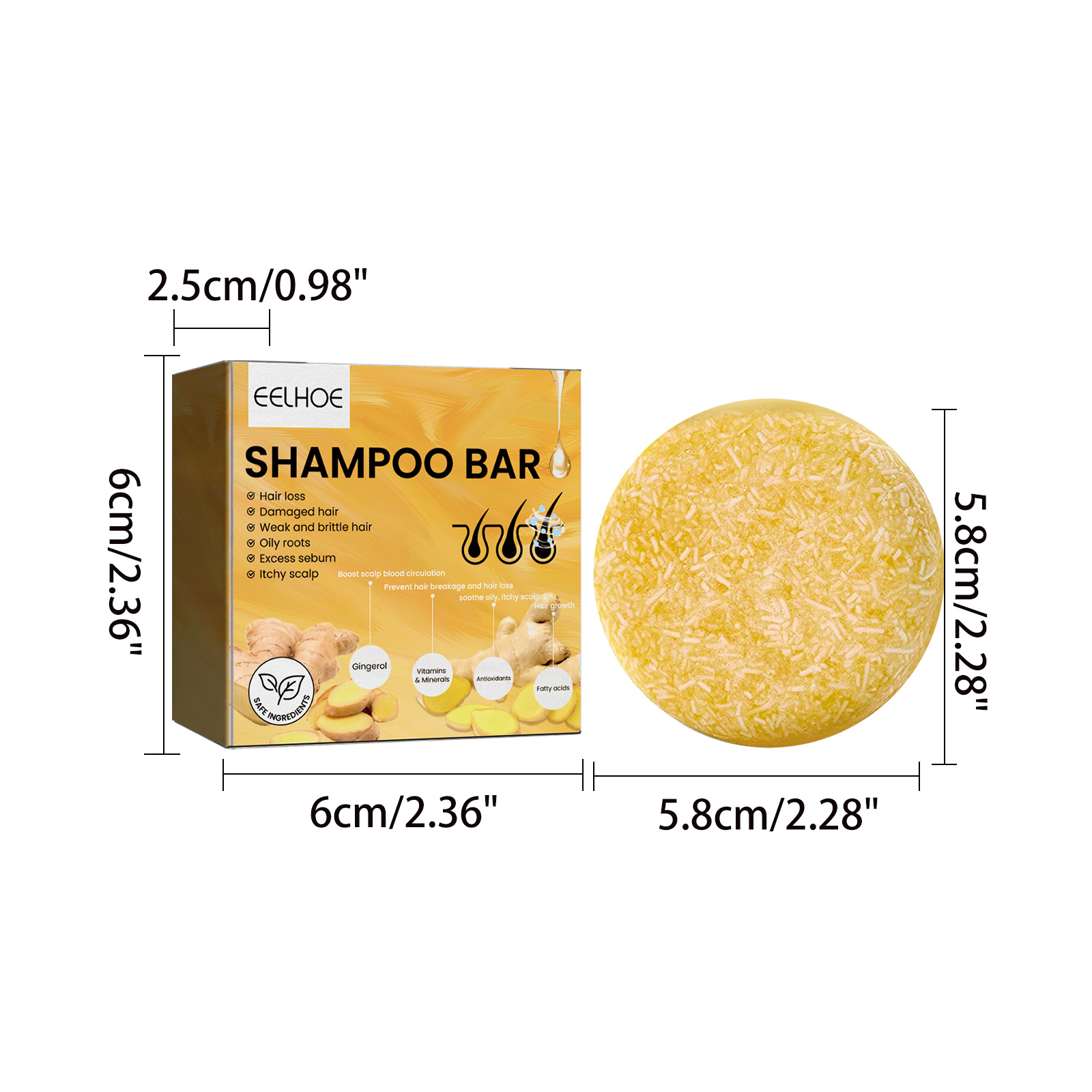 Natural Ginger Hair Shampoo Ba - Hair Care Natur recension och pris