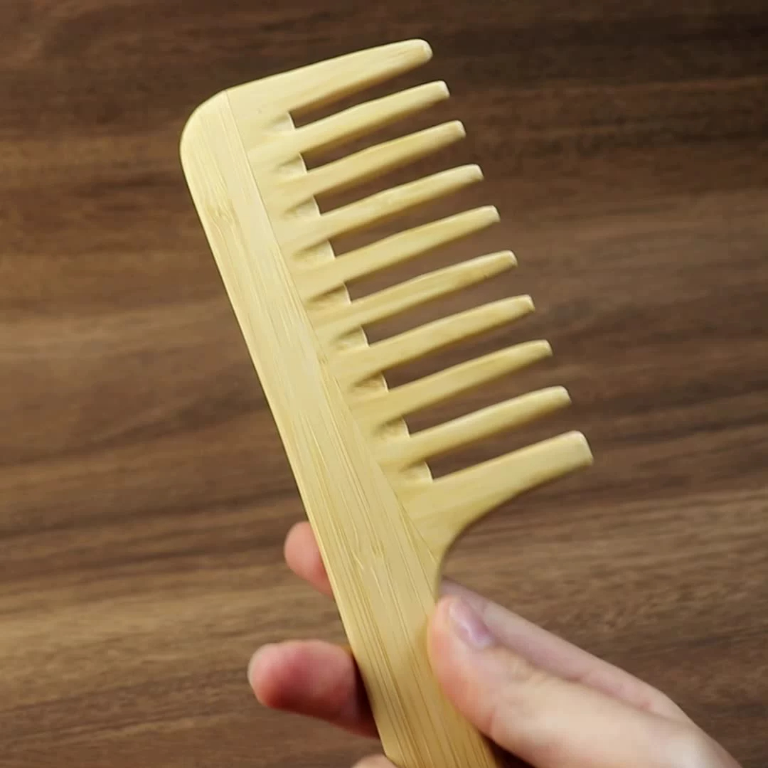 1 Pc Natural Bamboo Wide-Tooth - Bamboo Hair Brush recension och pris
