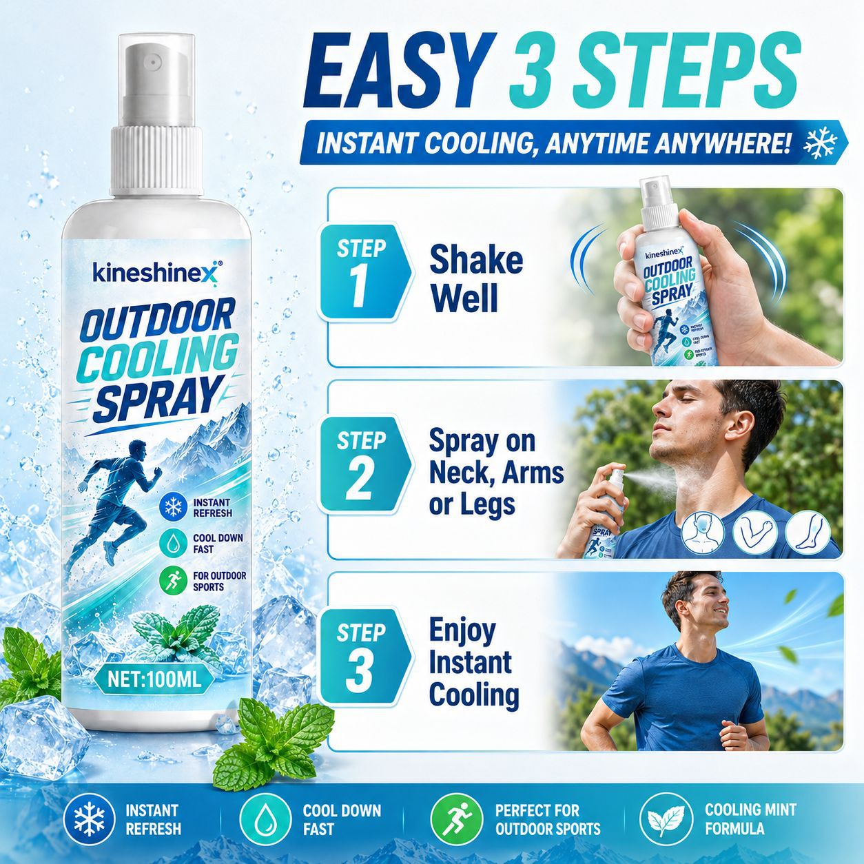 Outdoor Cooling Spray 100ml–In - Hair Care Spray recension och pris