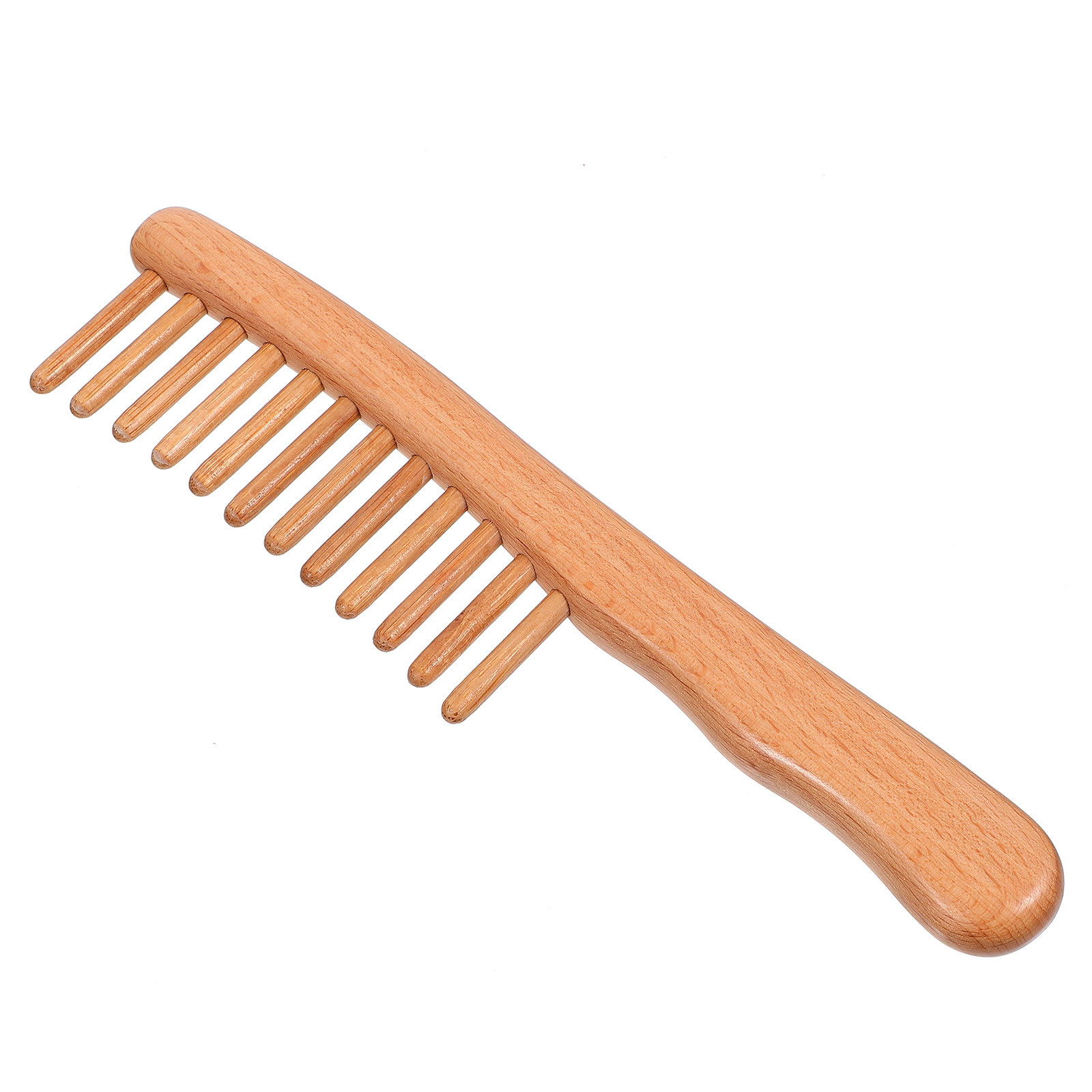 1Pcs Polished Natural Wood Mas - Hair Care Natur recension och pris