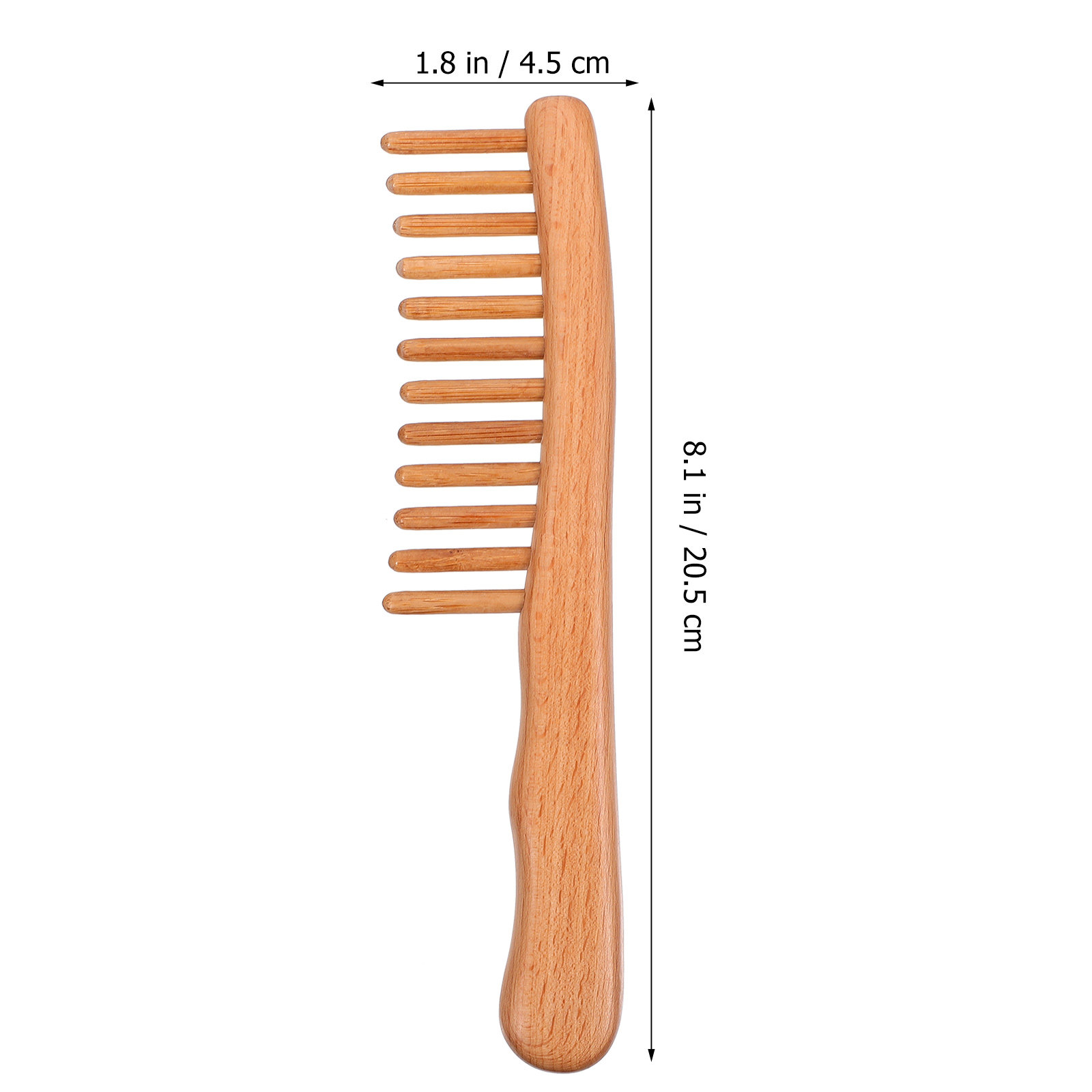 1Pcs Polished Natural Wood Mas - Hair Care Natur recension och pris