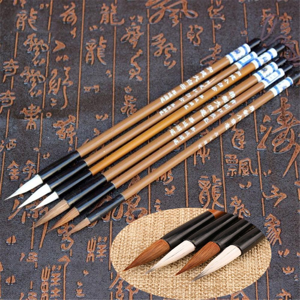 6pcs/Set Painting Brush Bamboo - Bamboo Hair Brush recension och pris
