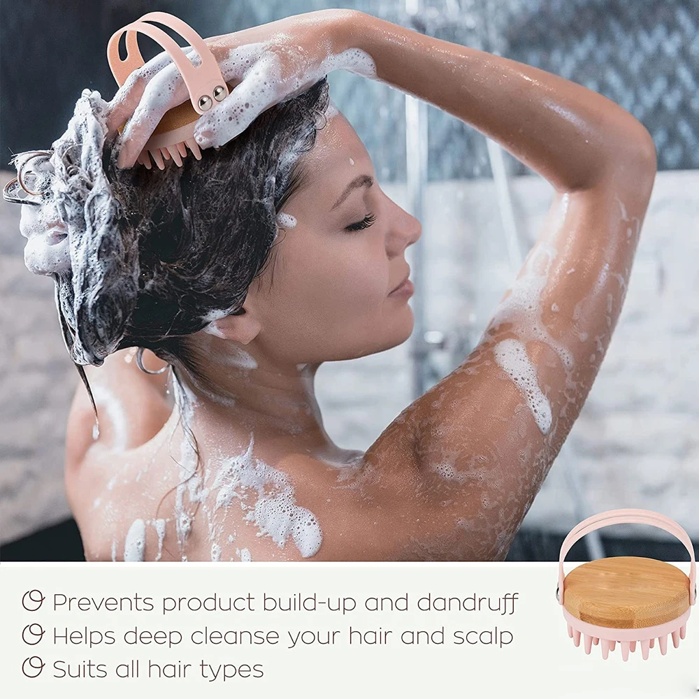 New Scalp Massager Shampoo Bru - Bamboo Hair Brush recension och pris
