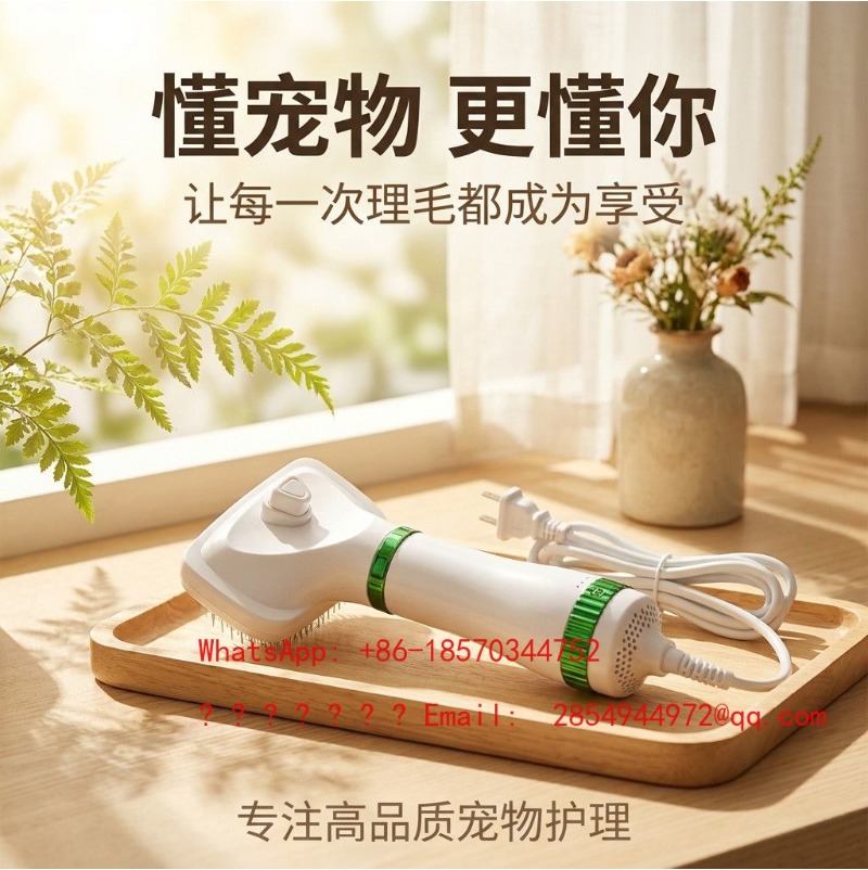 2 IN 1 Pet Hair Dryer & Groomi - Bamboo Hair Brush recension och pris