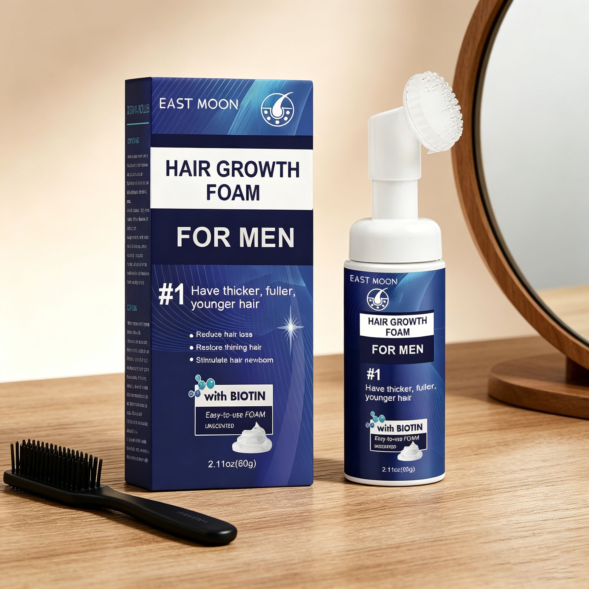 Hair Growth Foam Silicone Brus - Hair Care Natur recension och pris