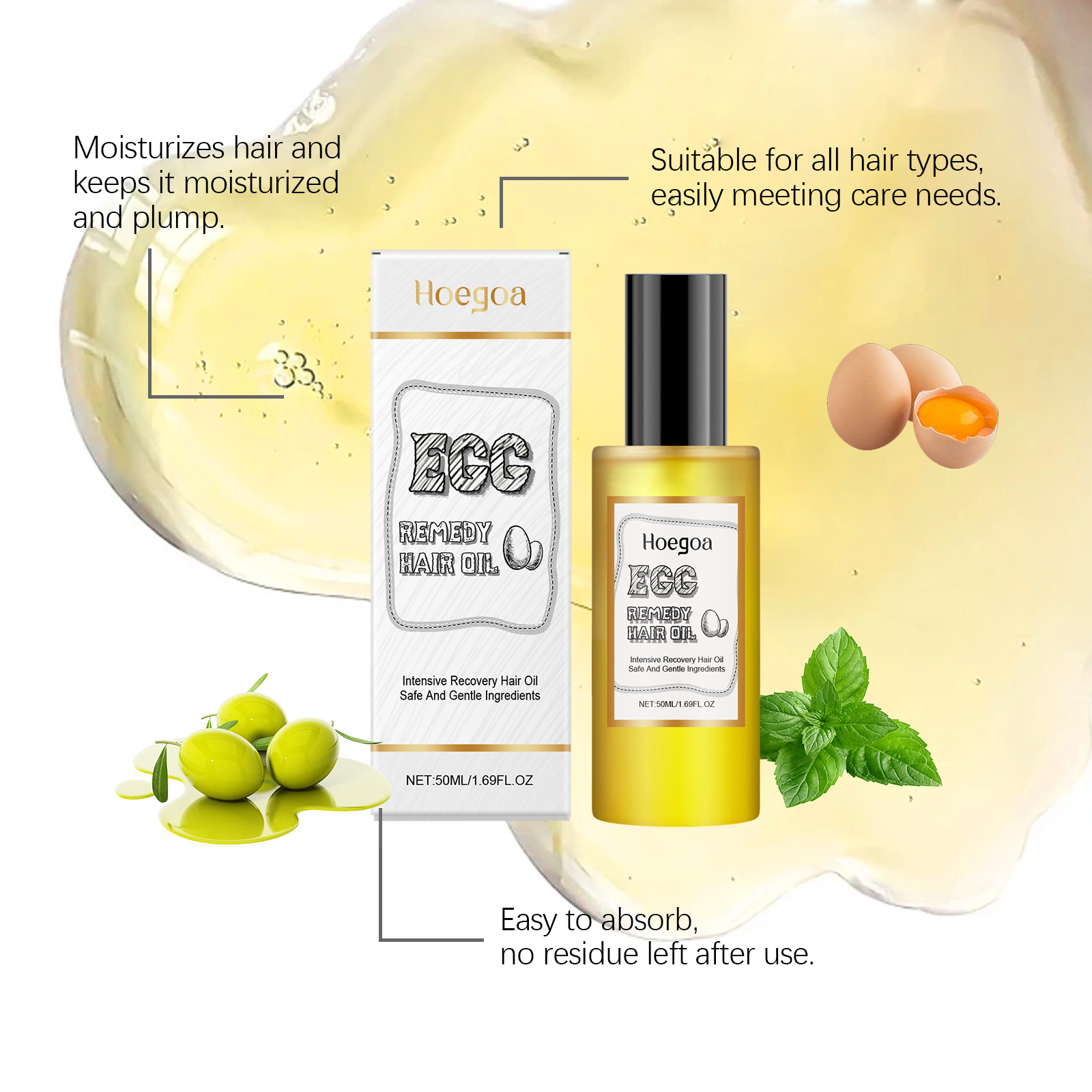Egg Remedy Hair Oil Restore So - Hair Care Natur recension och pris
