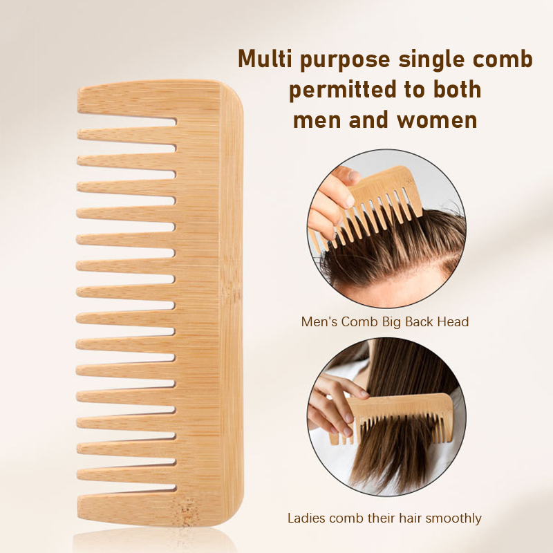 Bamboo Wide Tooth Comb Hair Br - Bamboo Hair Brush recension och pris