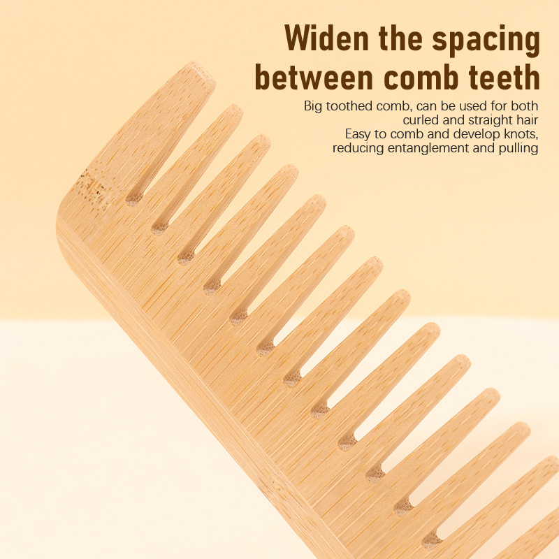 Bamboo Wide Tooth Comb Hair Br - Bamboo Hair Brush recension och pris