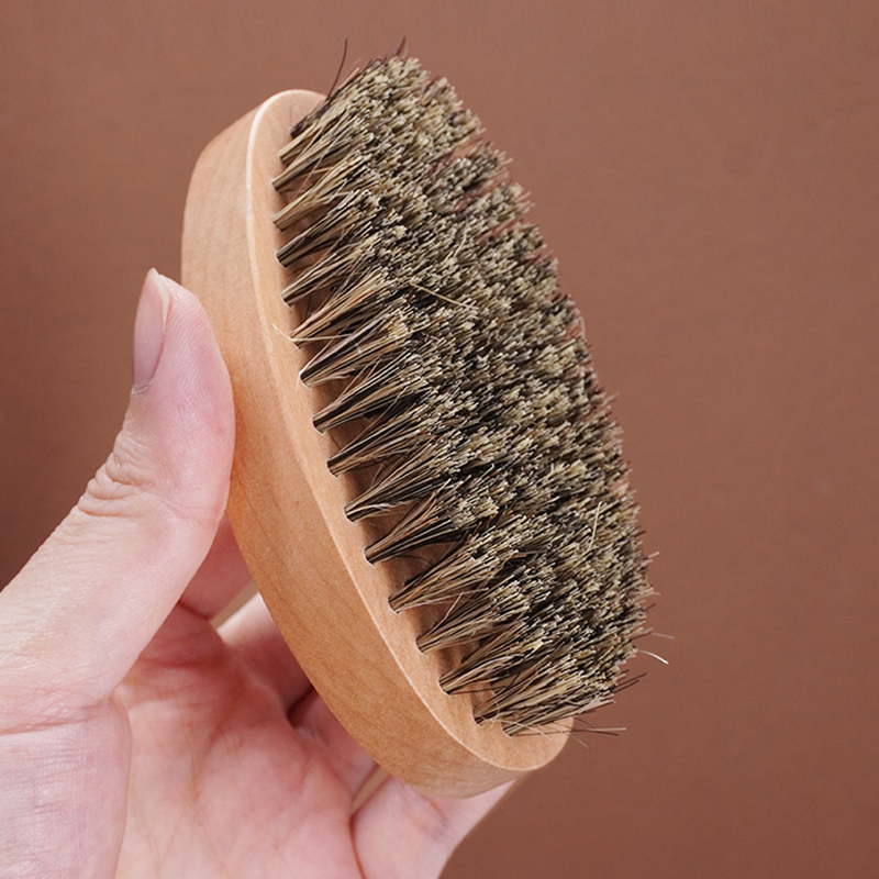 Natural Boar Bristle Beard Bru - Bamboo Hair Brush recension och pris