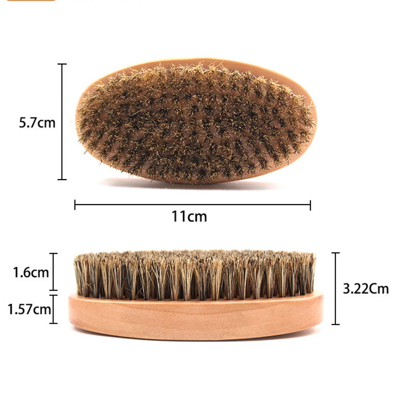 Natural Boar Bristle Beard Bru - Bamboo Hair Brush recension och pris
