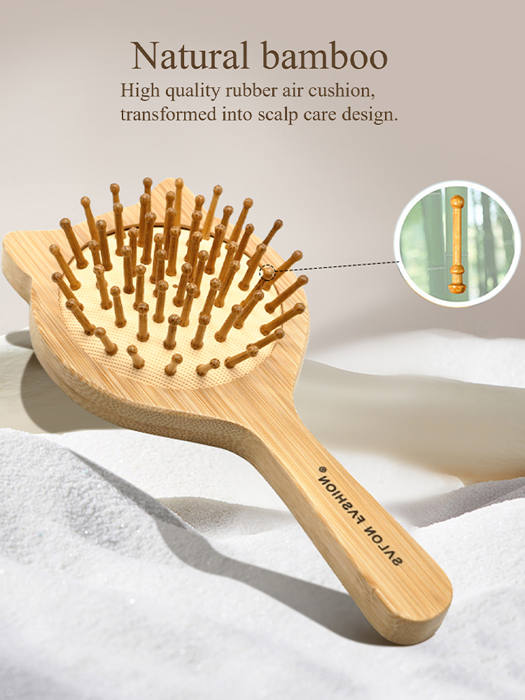 Cute Cat Wooden Comb Bamboo Ma - Bamboo Hair Brush recension och pris