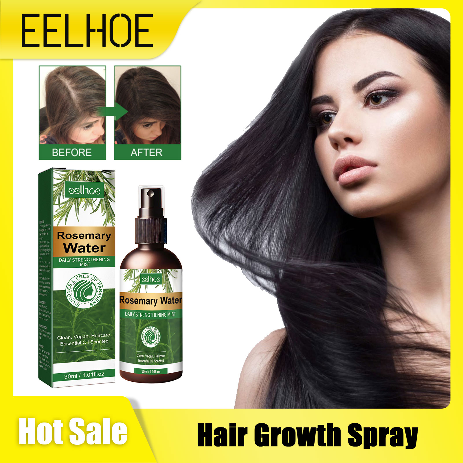 Rosemary Spray for Hair Nouris - Hair Care Organic recension och pris